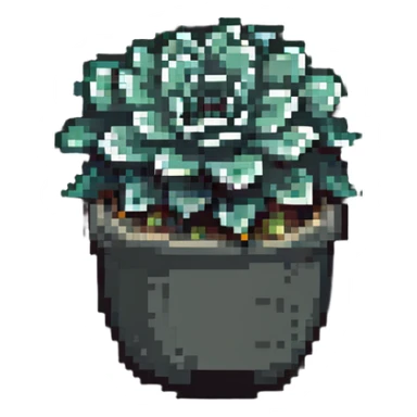 potted succulent sticker