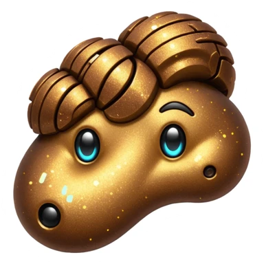 glitter poops brown cyberpunk sticker