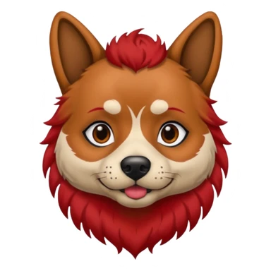 dog withvery  tattoed face and red hair sticker