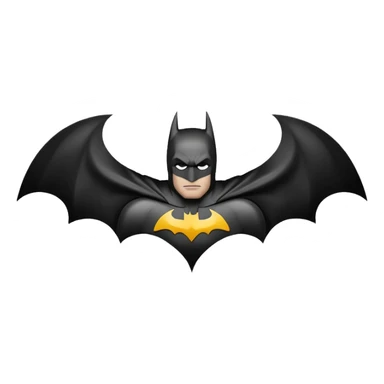 Make a emoji of batman logo sticker