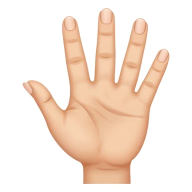 Create a hand with thumb poking threw the fingers sticker