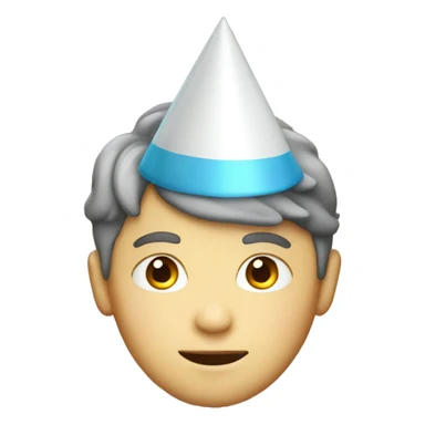 white boy with birthday hat sticker