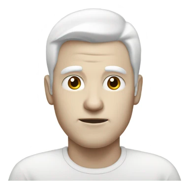 white skin man looking at his phone sticker