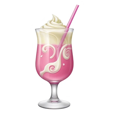 Pink drink with a little bit of cream sticker
