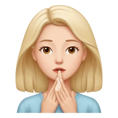 a woman taking dih sticker