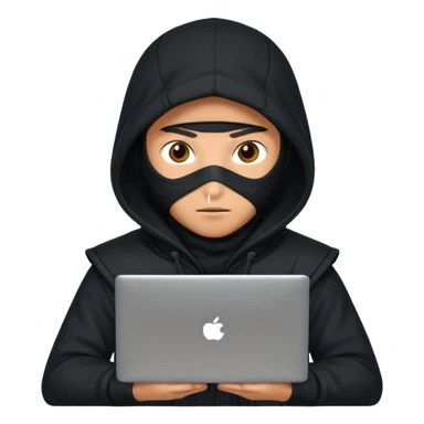 A NINJA DEVELOPER WITH A LAPTOP sticker