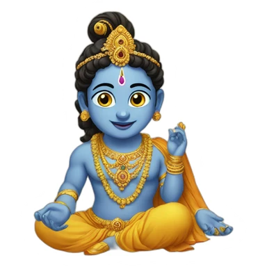 Lord krishna with an Anamika sticker