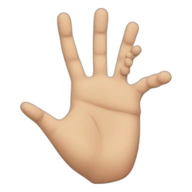 hand with ten fingers sticker