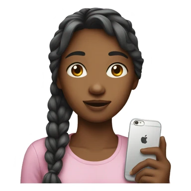 Girl with iPhone  sticker