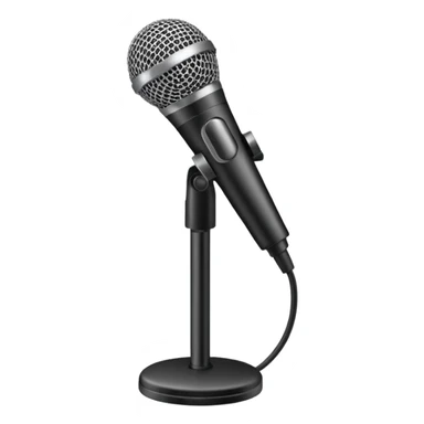 microphone with stand sticker
