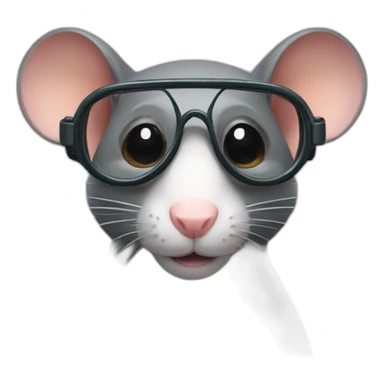 Rat with scoobadiving glasses sticker