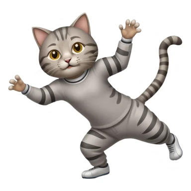 cat breakdancing sticker