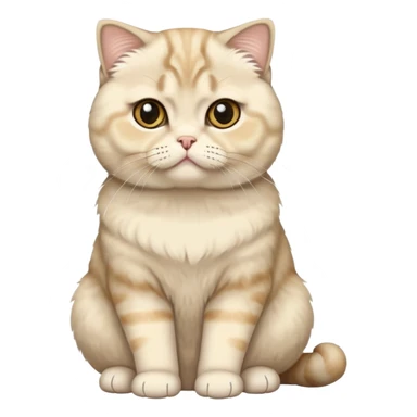 Scottish Fold cat full body sitting sticker