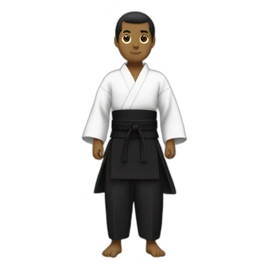 black hakama aikido sticker