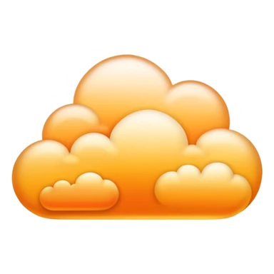 A golden sunset cloud with warm gradient tones. sticker