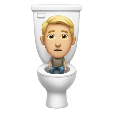 Man in a toilet sticker