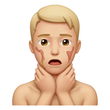 Person chocking themselves sticker