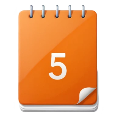 orange simple calendar with number 15 on it sticker