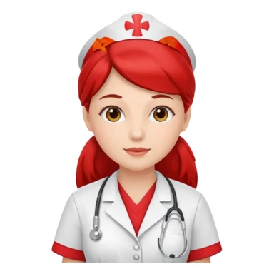Nurse wearing red sticker