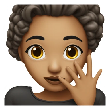 Dark brow hair girl blowing kiss sticker