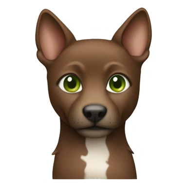 brown color animal with khaki green eyes sticker