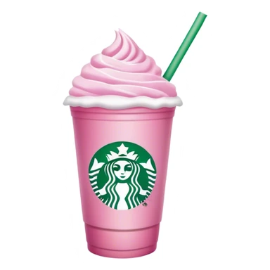 starbucks cup pink drink with cold foam sticker