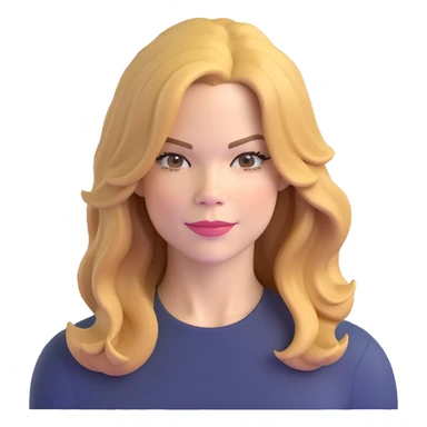 Michelle Monaghan with honey blonde hair, female actress portrait sticker