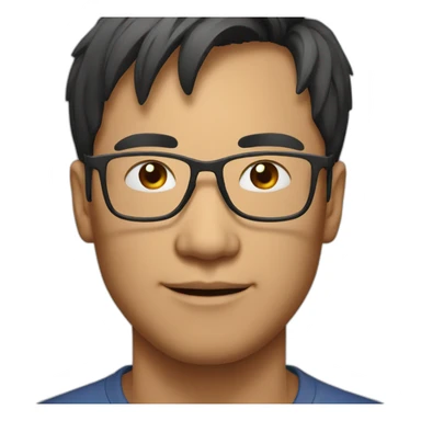 dad glasses asian sticker