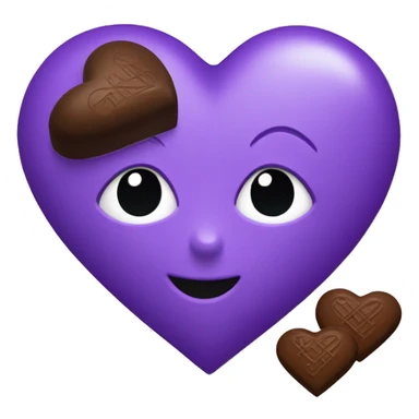 Purple Heart with chocolates around it sticker