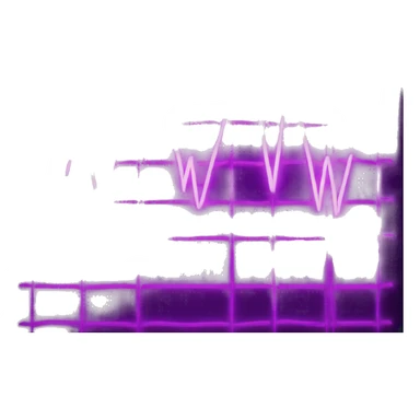 neon purple EKG sticker