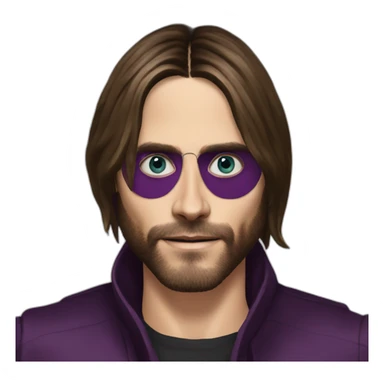 Jared Leto with face eggplant sticker