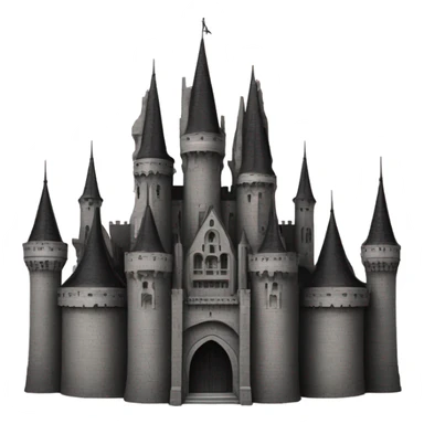 gothic castle in black sticker