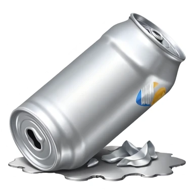 beer can lying on the ground sticker