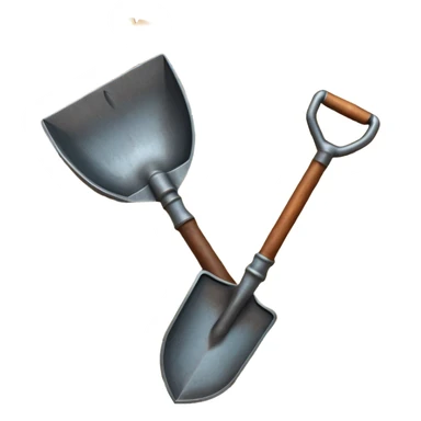An icon showing a close-up of a shovel, an ancient vessel, and a weathered map, symbolizing archaeology. The design highlights the tools of discovery and the excitement of unearthing historical artifacts. Transparent background emphasizes the focus on the objects. sticker