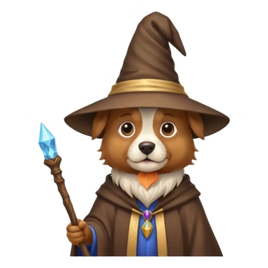 Dog wizard sticker
