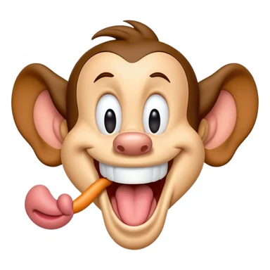 Goofy from Disney, smiling with tongue out sticker