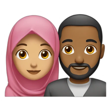 Muslim couple sticker