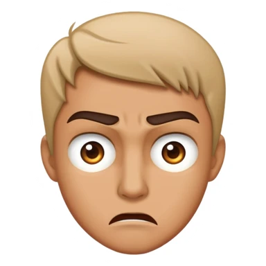 Someone looking to the side angrily sticker