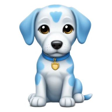 blue staff puppy sticker