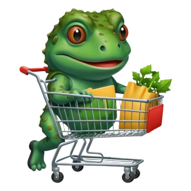bufo using a shopping cart sticker