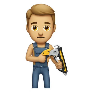 Guy that’s skinny with a staple gun sticker