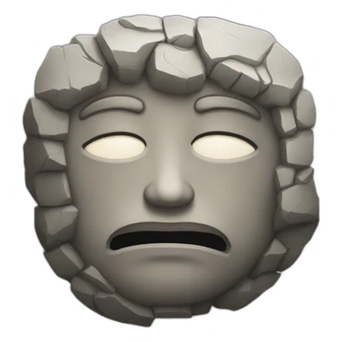 Stone face sticker