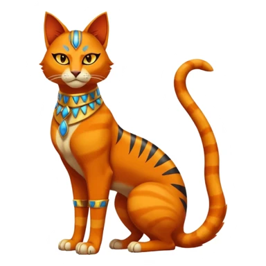 Torracat-Bastet-Fakémon-hybrid-creature (full body)  sticker