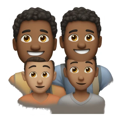 three guys friends sticker