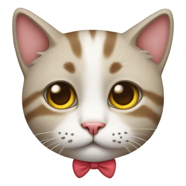 cat emoji with heart eyes but sad mouth sticker
