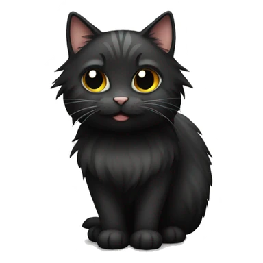 a long haired tabby cat and black cat sticker