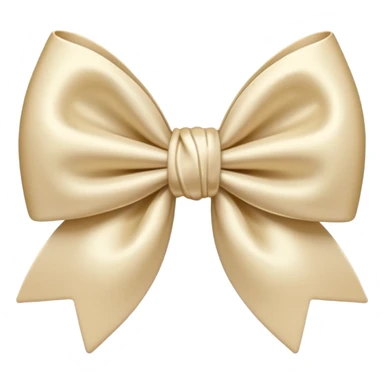 Cream bow sticker