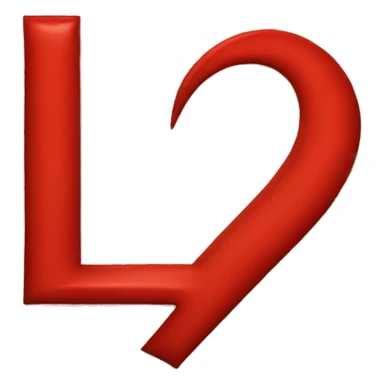 Red heart with the letter L in it  sticker