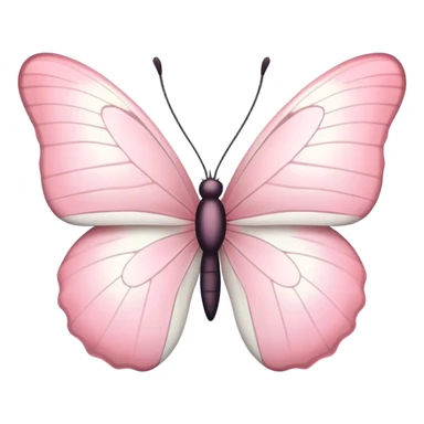 White butterfly light pink sticker