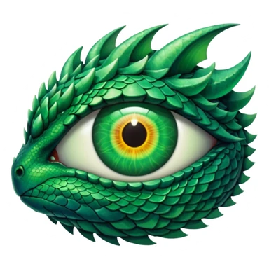 Dragon eye opening, reflection of character inside sticker